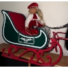 Image 3 : Vintage Newberry Holiday Sleigh w/ Black Horse & Baby Doll (Made For 18" Doll)