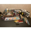 Image 1 : Various art/craft supplies, Artist Series Acrylics, Testors Paints, Oil Pastels, Primers and coating