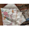 Image 6 : Assorted Antique Linens Tapestries w/ Petite Point Floral Embroidered Art