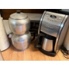 Image 3 :  ice maker, teapot, vintage coffee, pot, toaster, oven, coffee maker, and a George Foreman grill all