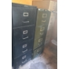 Image 1 : Three Vintage Filing Cabinets In Three Colors-Black, Green & Beige