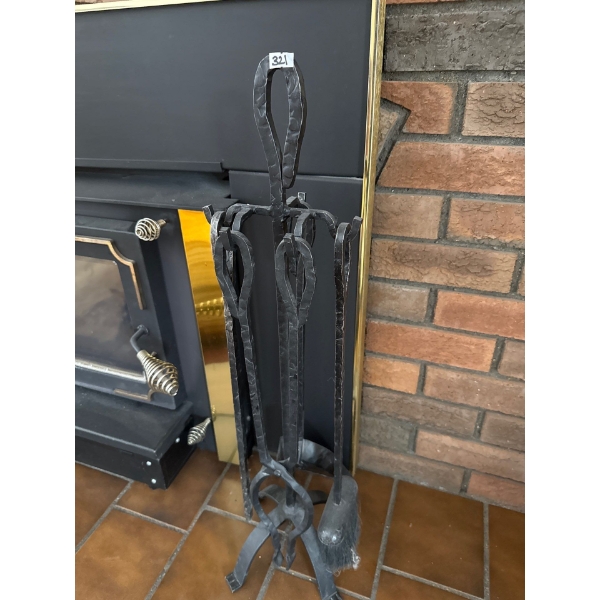 Iron Fireplace Tool Set 
