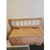 Image 1 : Wooden Storage Bench With Spindle Backrest and Hinged Lid