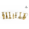 Image 2 : Collection Of Assorted Vintage Brass Vases And A Candlestick