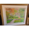 Image 1 : Numbered Print 105/350 "Flower Garden in Holland" -Artist C. Cambour, 40.5 X 36 Framed Under Glass 
