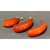 Image 2 : 3 Agate Pendants with Floral Bail and Original Box