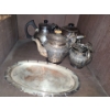 Image 2 : Asst Crystal & Wine Glasses, Silver Plated Tea Set, Platters and more