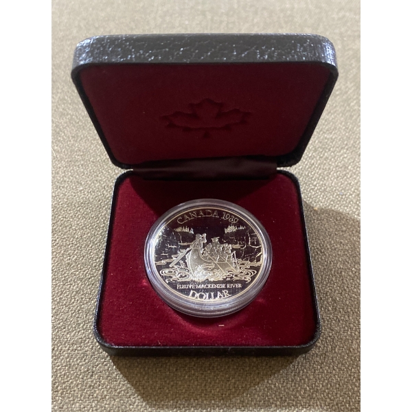 1989 Canada Silver Dollar Commemorating Sir Alexander Mackenzie's Voyage