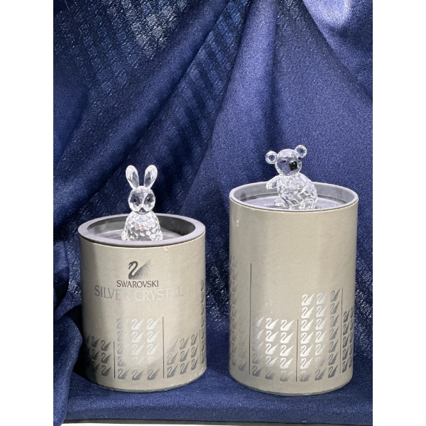 Swarovski Crystal Bunny 2H and Koala 1.5H with Original Box