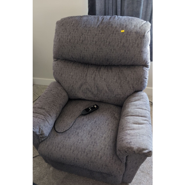 Single Seated Sofa, Electric, Moves w/ Remote, Works (35W, 32D, 41T) w/ Well Loved Ottoman 36W, 17T