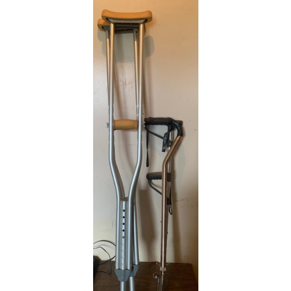 Set of Crutches with Two Canes