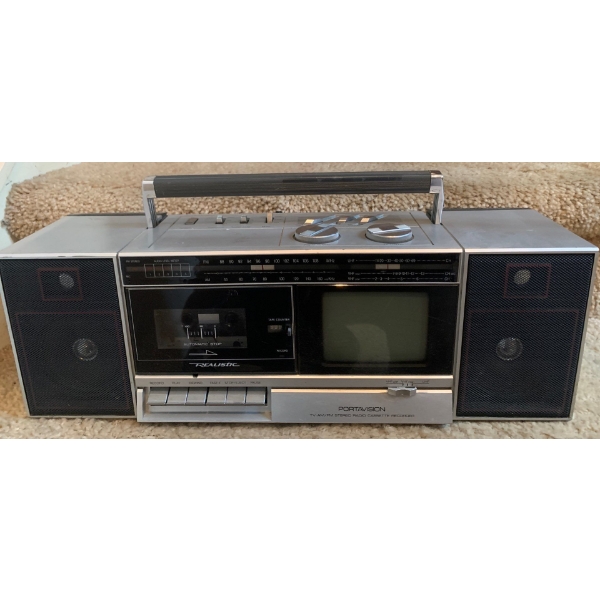 Portavision TV AM/FM Radio w/ Cassette Recorder Mo.16-109
