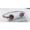 Image 2 : Silver Ruby gemstone Bracelet 12.3 ct Certified  Value ($10,132 Appraisal)