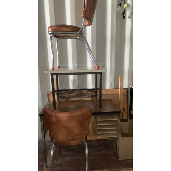 Home Office Set Up - Desk 36x25 Chairs Waste Basket & More 
