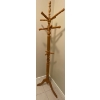 Image 3 : Oak Entry Way Decor - Coat Tree w/ Rustic Window Frame Mirror / Shelf 18x30
