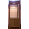 Image 1 : Wicker Display Cabinet with Glass Shelves and Interior Lighting