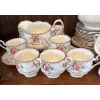 Image 3 : Fine Bone China Tea Set with Floral Design â€“ Complete 28-Piece Set