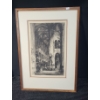 Image 1 : Print of a Cathedral Drawing, 81/100 Artist: Robert Logan,  25 x 18 Framed Under Glass