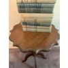 Image 3 : 8 Decorative Hardcover Books (1933) with Round Wooden Pedestal Table