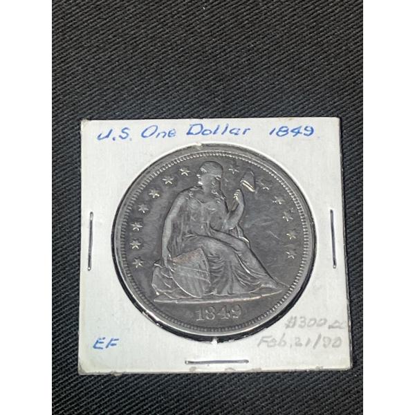 USA J.S One Dollar 1849 Coin 