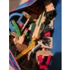 Image 2 : Huge Selection of Wooden Toys incl Train & Track Pieces w Thomas Train Blue Bag