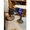 Image 3 : collection of books, vintage retro lamp, and marble and brass side table