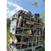 Image 3 : Single Large IBC Metal Tote Cage; 39inx47in, 45In Tall w/ Contents (Firewood) 