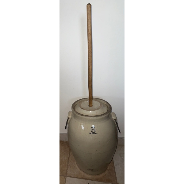 6 Imperial Medalta Potteries Antique Butter Churn Crockery 21T