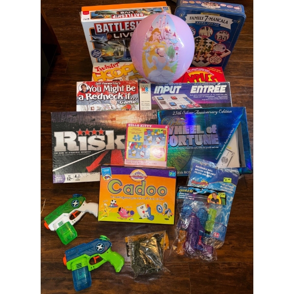 Huge Assortment of Board Games: Risk, Twister Hoopla, Battleship Live and More!