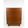 Image 1 : Mid-Century Modern Five-Drawer Teak Chest of Drawers