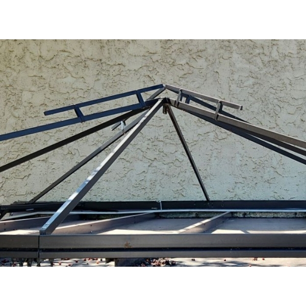 Outdoor Gazebo Upper Frame 116 W, 116 D, Netting NOT Included, Legs Folded Shown in Photo