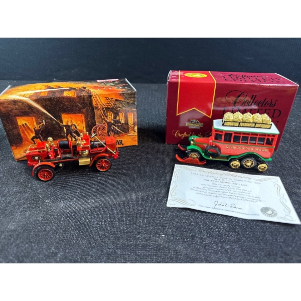 Matchbox Collectible Limited Edition Diecast Fire Engine w/ North Pole Delivery Van 