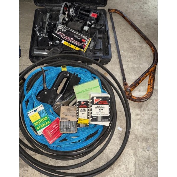Rotozip Rebel Spiral Saw Power Tool, Stapler & Staples w/Hoses, Hand Saw & More