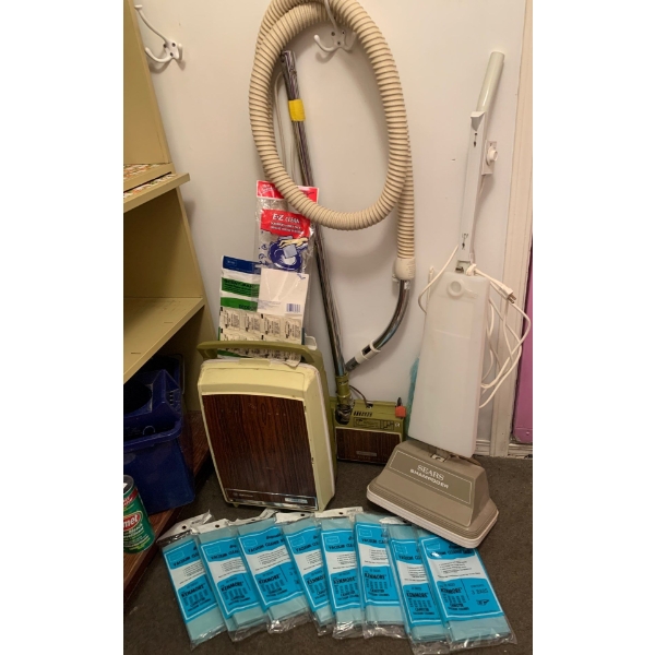 Custodian Essentials - Kenmore Canister Vac Steam Cleaner V. Bags & More