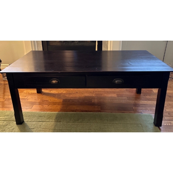 Dark Wooden Coffee Table - 48W, 24D, 19T 
