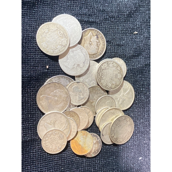 Canadian and British Coins, Including Pre-1950 Silver Pieces