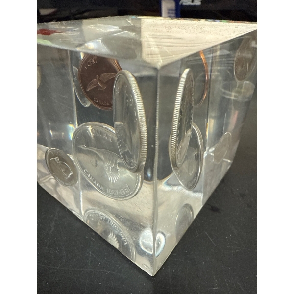 1967 Canadian Centennial Coin Set Desk Ornament 