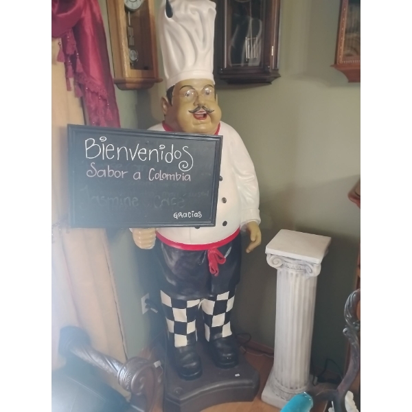 Chef Menu Statue 75T Life Size