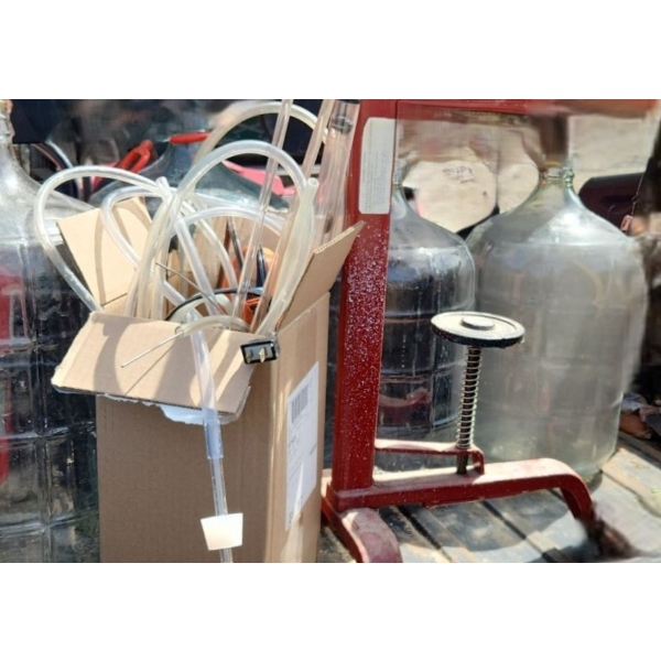 Wine Making Supplies Incl: Wine Corker, Glass Jugs, Corks and More!