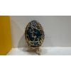Image 3 : Faberge Egg Teal Music Box made in Russia 6H