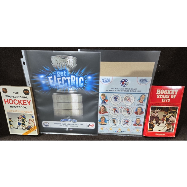 The Professional Hockey Handbook, Get Electric 2006 Rexall Place Stanley Cup Pamphlets, New Stamps