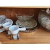 Image 5 : Glass Punch Bowl Set, Serving Platters, and Assorted Barware