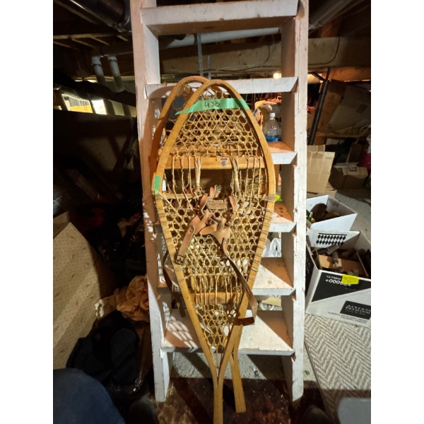 Antique authentic set of snow shoes in great condition 12 X 42 