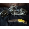 Image 2 : Metal Desktop Hog Folding Pocket Knife Assorted Fossil Rocks Bison Ball