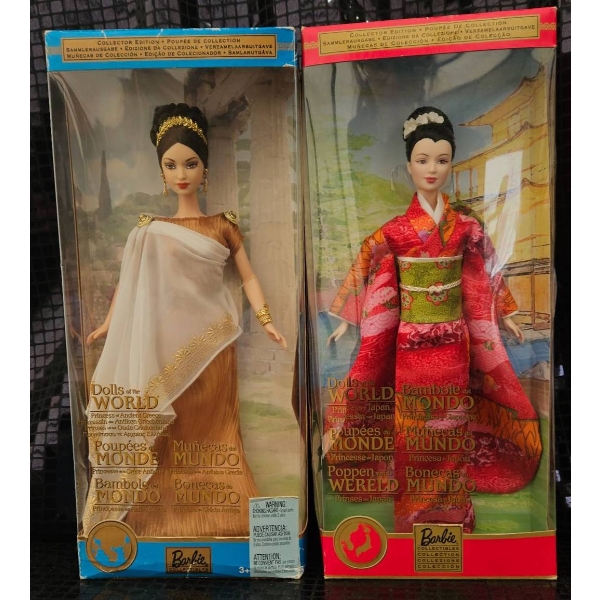 Barbie Dolls of the World Collection: Ancient Greece and Japanese Princess in Original Packaging