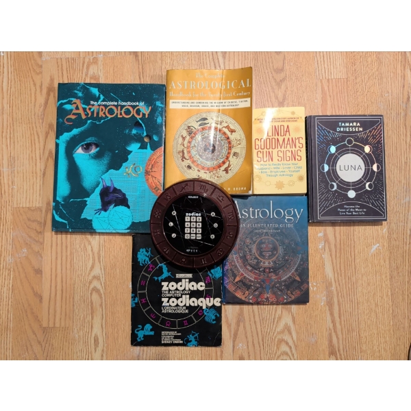 Astrology Books w/ Handheld Zodiac Game ' The Astrology Computer'