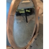 Image 3 : Wooden Oval Swivel Mirror with Hooks and Drawer