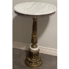 Image 1 : Gorgeous Marble & Brass Decorative End Table - Ornate Detailing - Very Heavy 23T