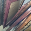 Image 9 : Huge Asst of Picture Frames-Mostly Vintage, Glass & Mats.  Largest Gold Frame 22 w 32 h