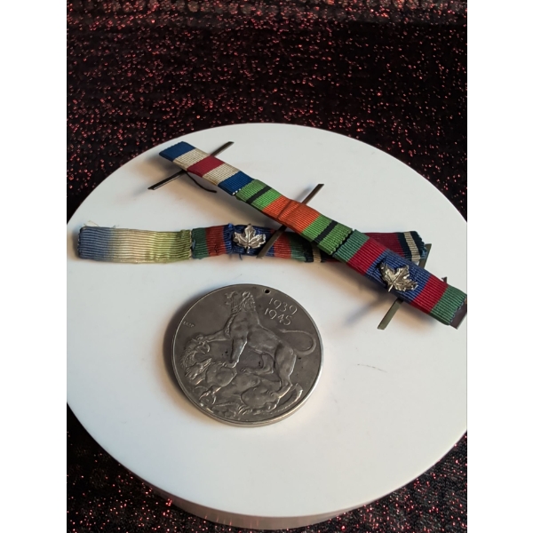  Canadian Second World War STERLING Medal and Ribbon Bars
